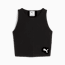 WARDROBE Essentials Ribbed Crop Top Women, PUMA Black, small-THA