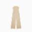 GAME ON Wide Leg Jumpsuit Women, Light Sand, small-THA