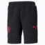 Man City Casuals Men's Football Sweat Shorts, Cotton Black-Beetroot Purple, small-PHL
