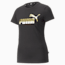 Essentials+ Metallic Logo Tee Women, Puma Black-Gold foil, small-PHL