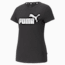 Essentials+ Metallic Logo Tee Women, Puma Black-silver metallic, small-PHL