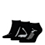PUMA Unisex Sneaker Socks 3 pack, black, small-THA