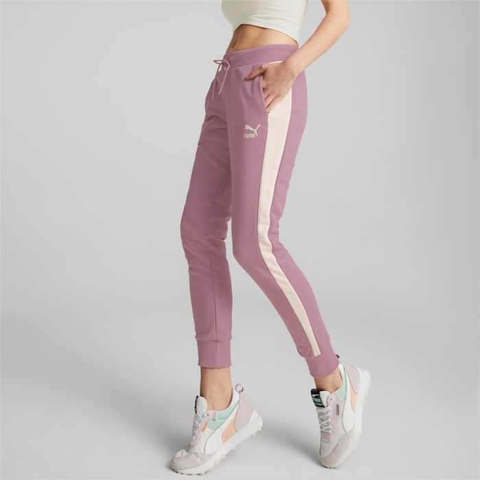 Iconic T7 Women's Track Pants, Pale Grape