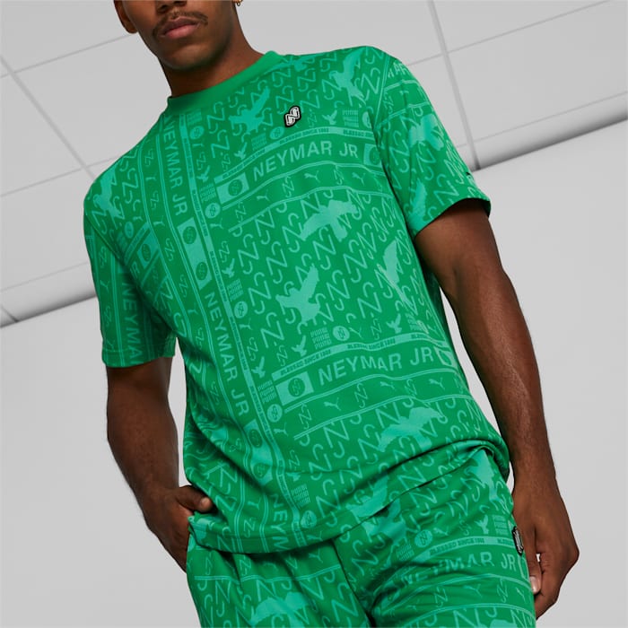 Camiseta de jacquard ​​​​​​Neymar Jr para hombre, Leprechaun Green