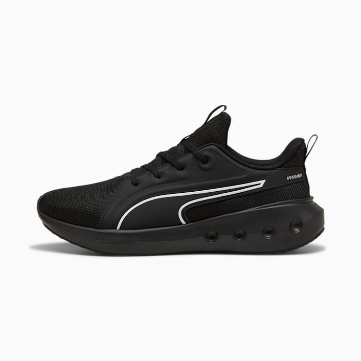 Puma carson runner camo mesh trainers black/white discount