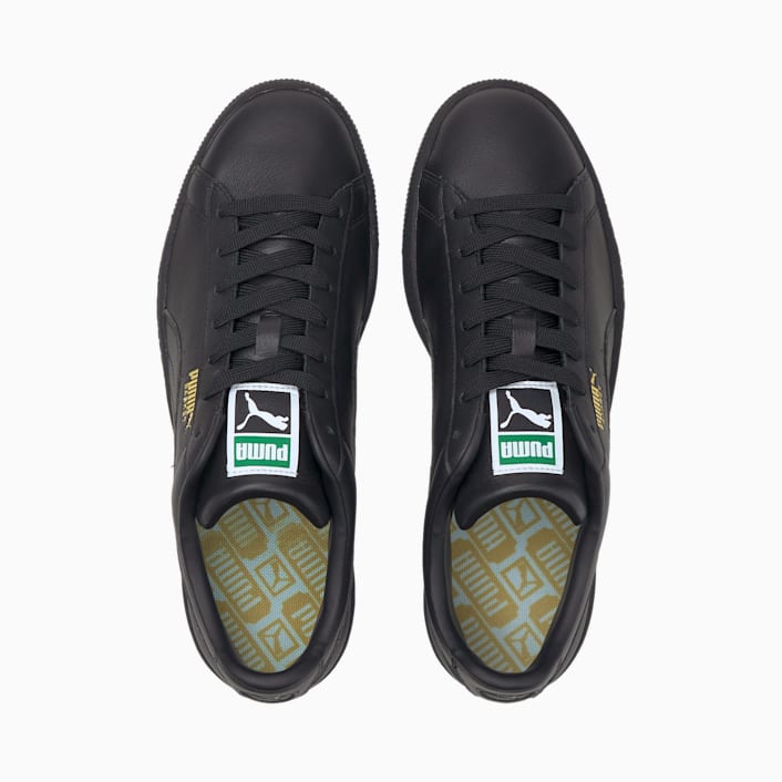 Puma basket black trainers deals
