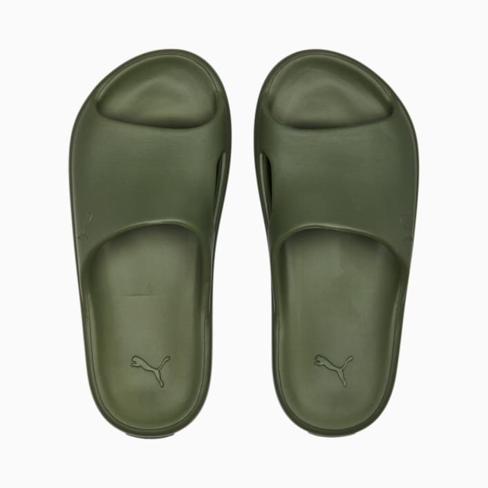 Olive green shop puma slides