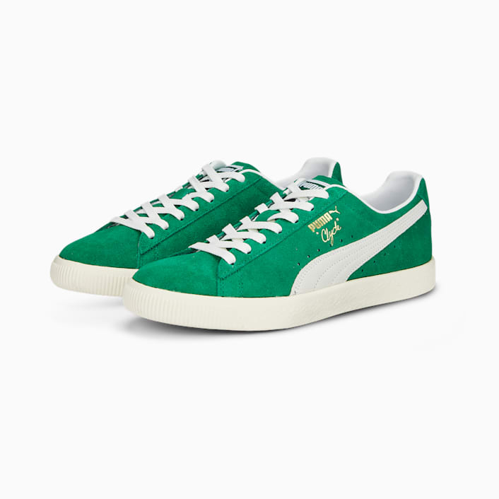 Puma clyde green suede hotsell