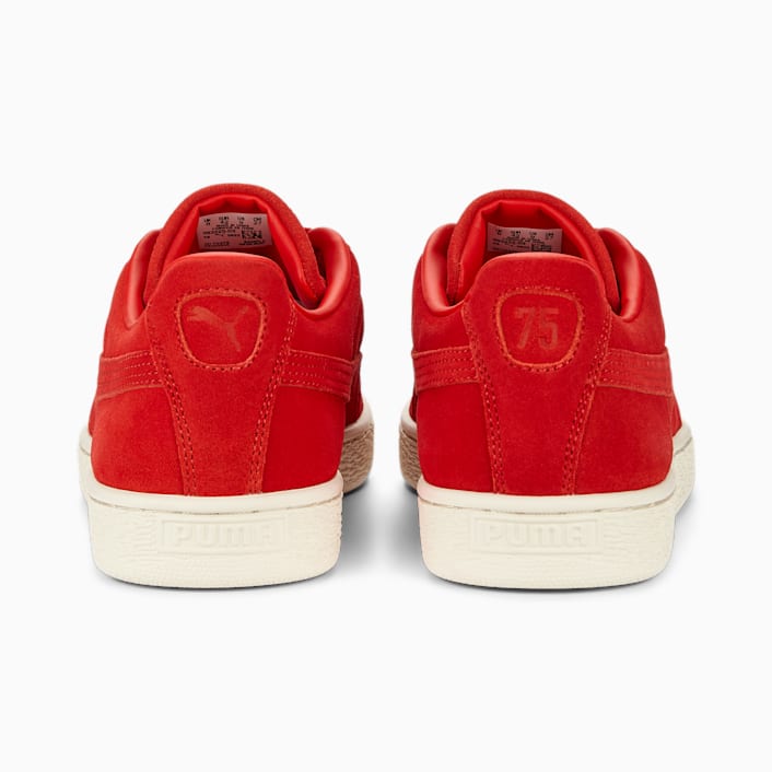 Red suede cheap puma slides