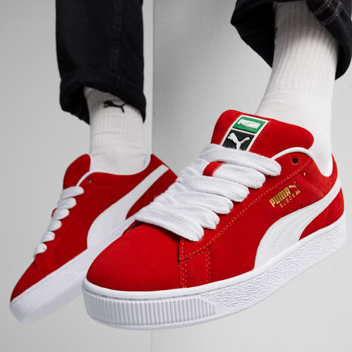 Tenis puma gamuza rojos on sale