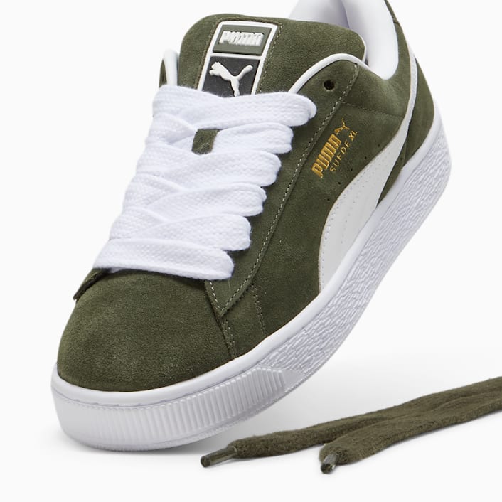 Puma olive green suede deals sneakers