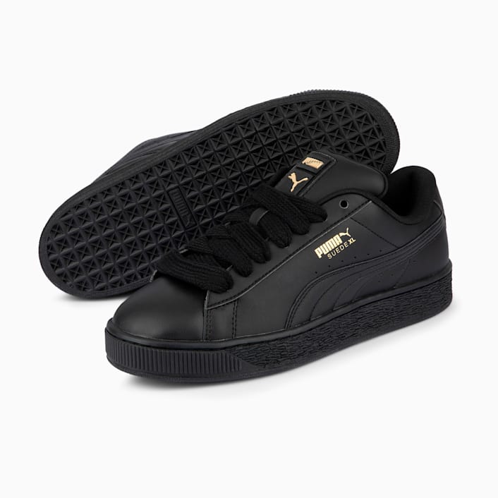 Puma basket black leather online