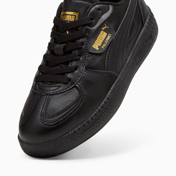 Puma basket all black leather hotsell