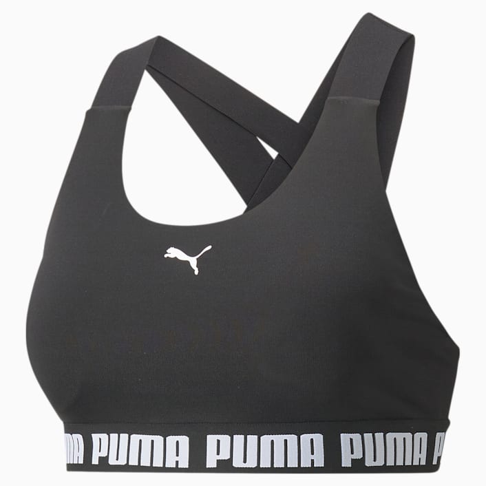 Feel It Mid-Impact Women's Training Bra, Puma Black, PUMA Shop All Puma