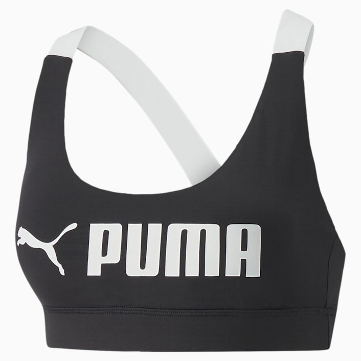 Puma Womens Individual Blaze Tech Bra - Grey