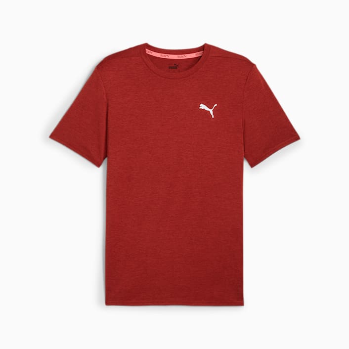 Puma active logo heather tee deals