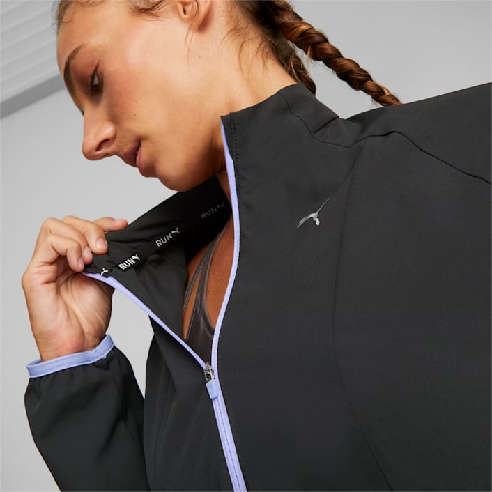Hoodless sales running jacket