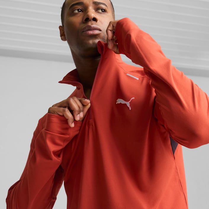 PUMA RUN CLOUDSPUN Quarter-Zip Top Men | Running Clothes | PUMA