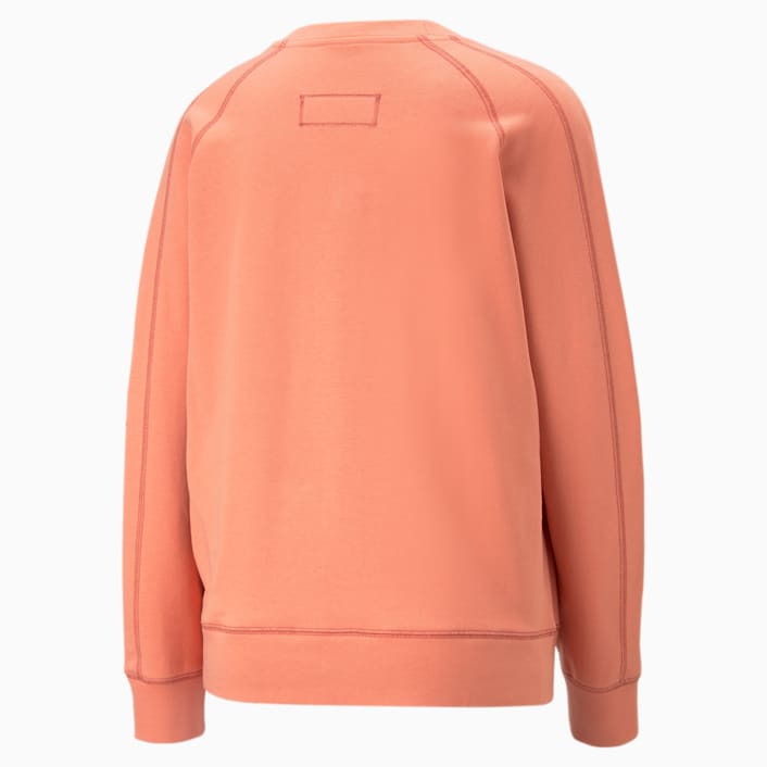 Orange crew neck sweater women's sale