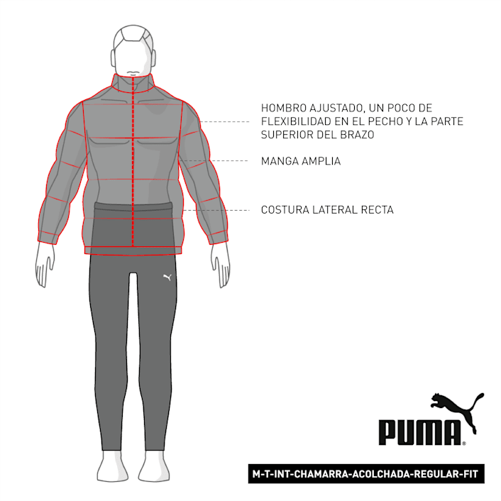 Puma men's jacket size chart deals