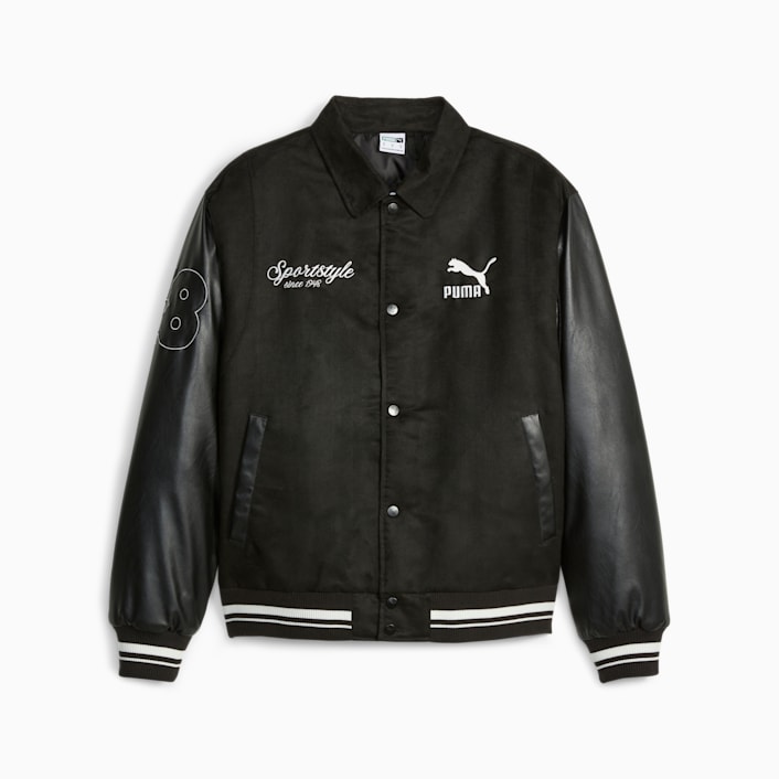PUMA TEAM Men s Varsity Jacket Jackets PUMA