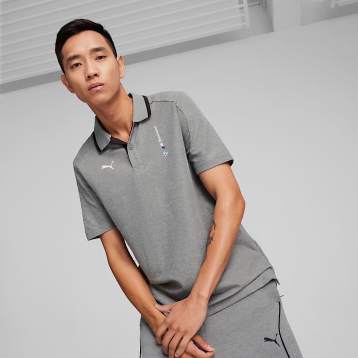Playera tipo polo para hombre BMW M Motorsport en Talla Grande en Gris PUMA