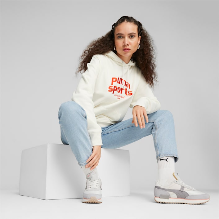 Puma white hoodie women's clearance