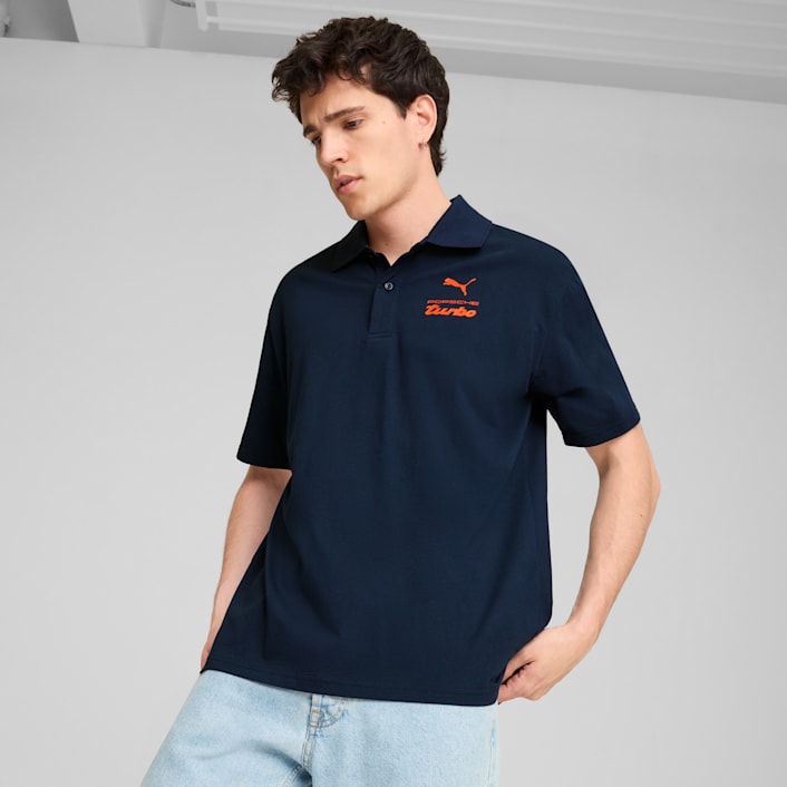 Polo para hombre Porsche Legacy ESS en Talla XL en Azul PUMA