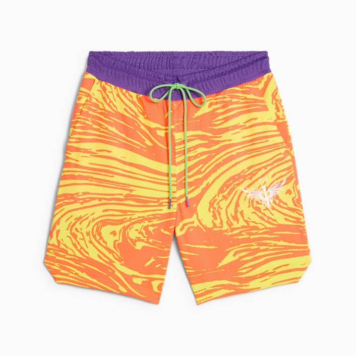 Mens yellow basketball shorts top