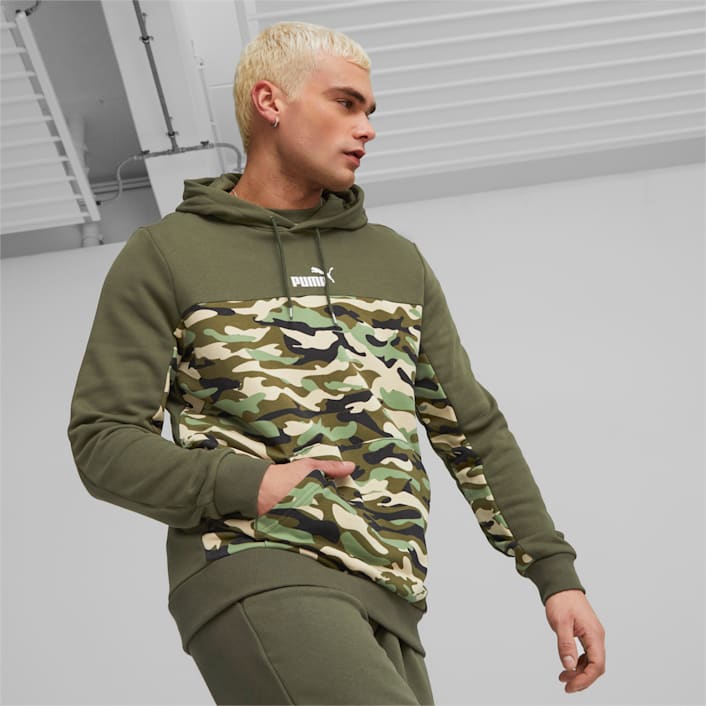 Essentials Block Camo Hoodie Men Crews Hoodies PUMA