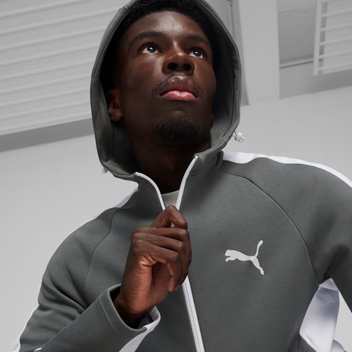 EVOSTRIPE Men s Full Zip Hoodie Crews Hoodies PUMA