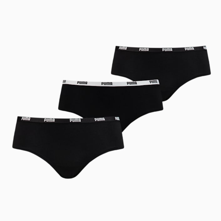 Puma Womens/Ladies Hipster Briefs (Pack Of 3) (XS) (Black/Purple) :  : Clothing, Shoes & Accessories