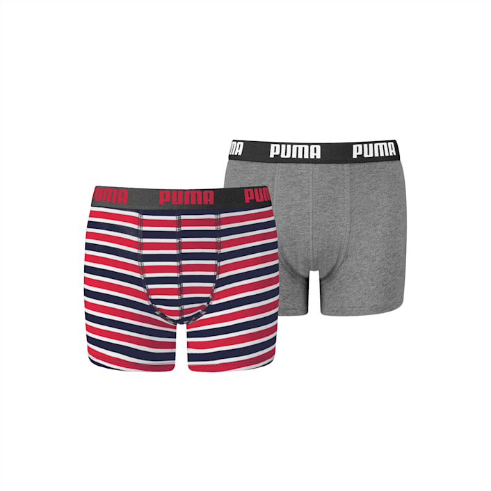 Classic Printed Stripe Boy's Boxers 2 pack | Age 8-16 Years | PUMA