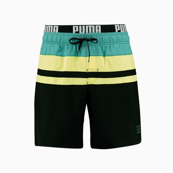 PUMA Swim Heritage Stripe Men s Mid Length Shorts Spring Essentials PUMA