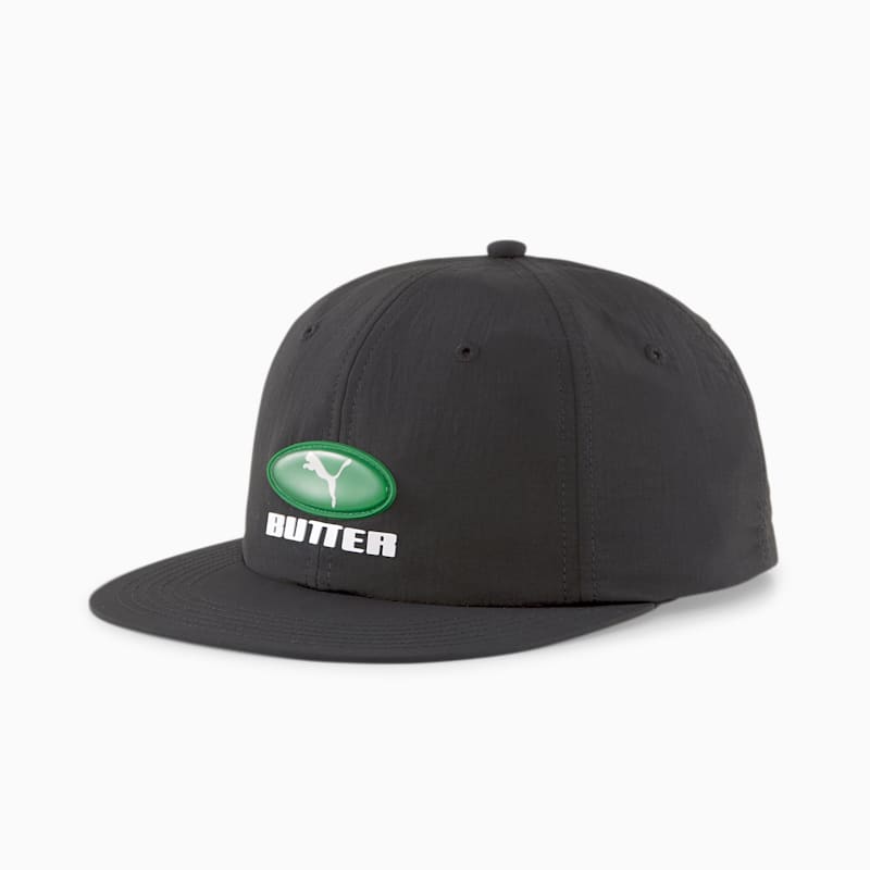 PUMA x BUTTER GOODS Flat Brim Hat, Puma Black-Amazon Green