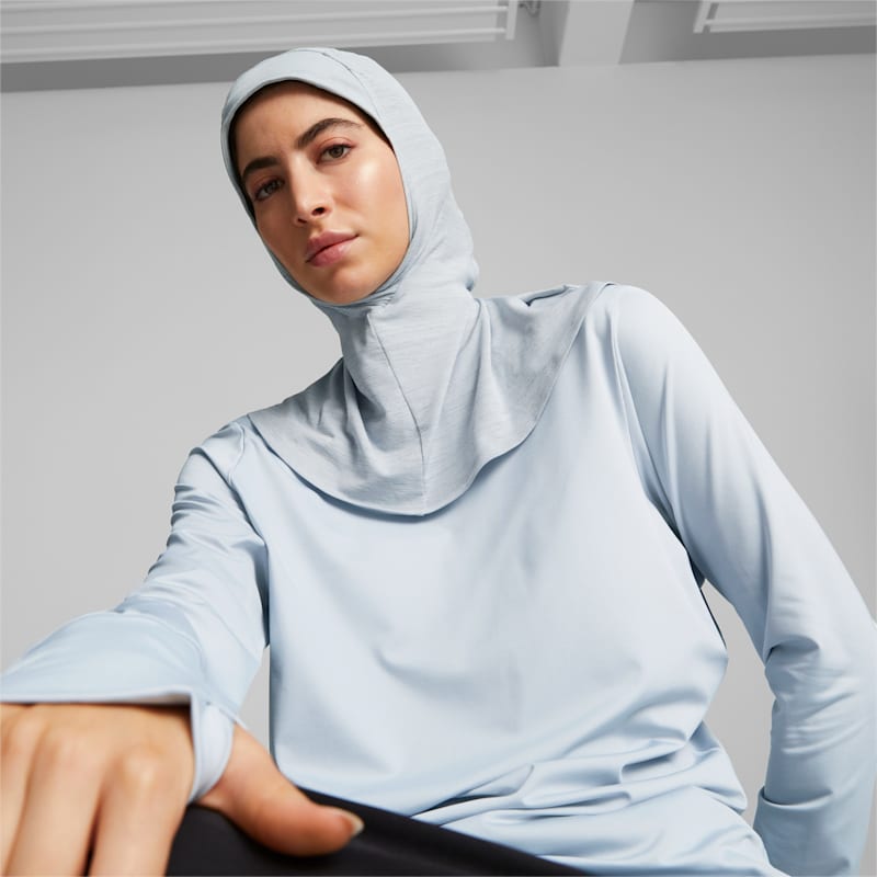 Sports Running Hijab, Platinum Gray