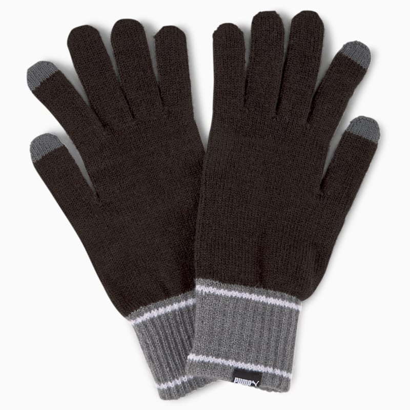Knitted Gloves, Puma Black-Dark Gray Heather