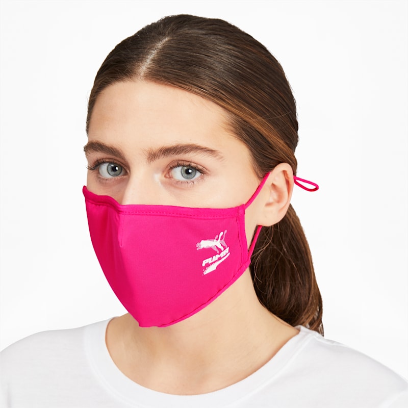 PUMA Face Mask (Set of 2), Glowing Pink-pretty pink