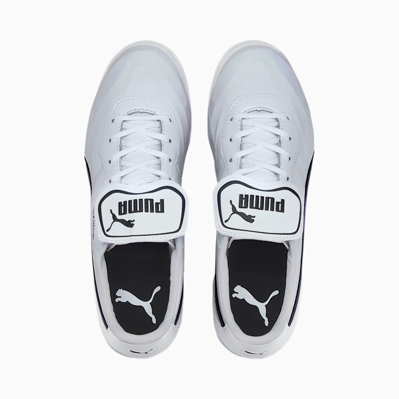 King Top TT Soccer Shoes, Puma White-Puma Black-Puma White