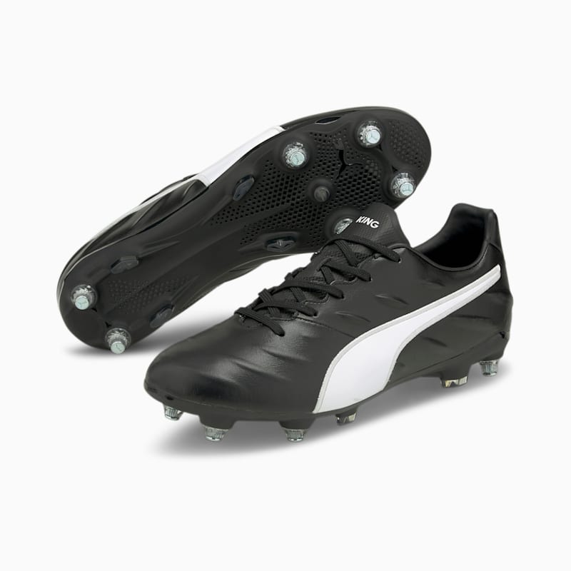 King Pro 21 MxSG Men's Football Boots, Puma Black-Puma White