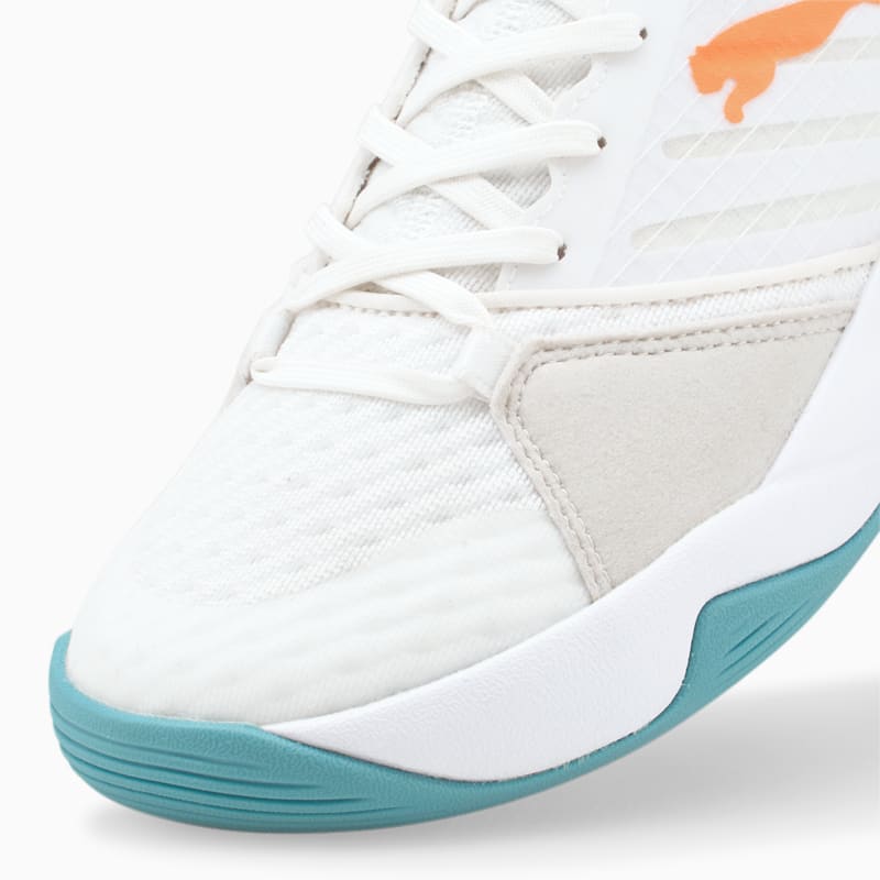 Accelerate Pro W+ Women's Handball Shoes, Puma White-Neon Citrus-Nimbus Cloud-Porcelain