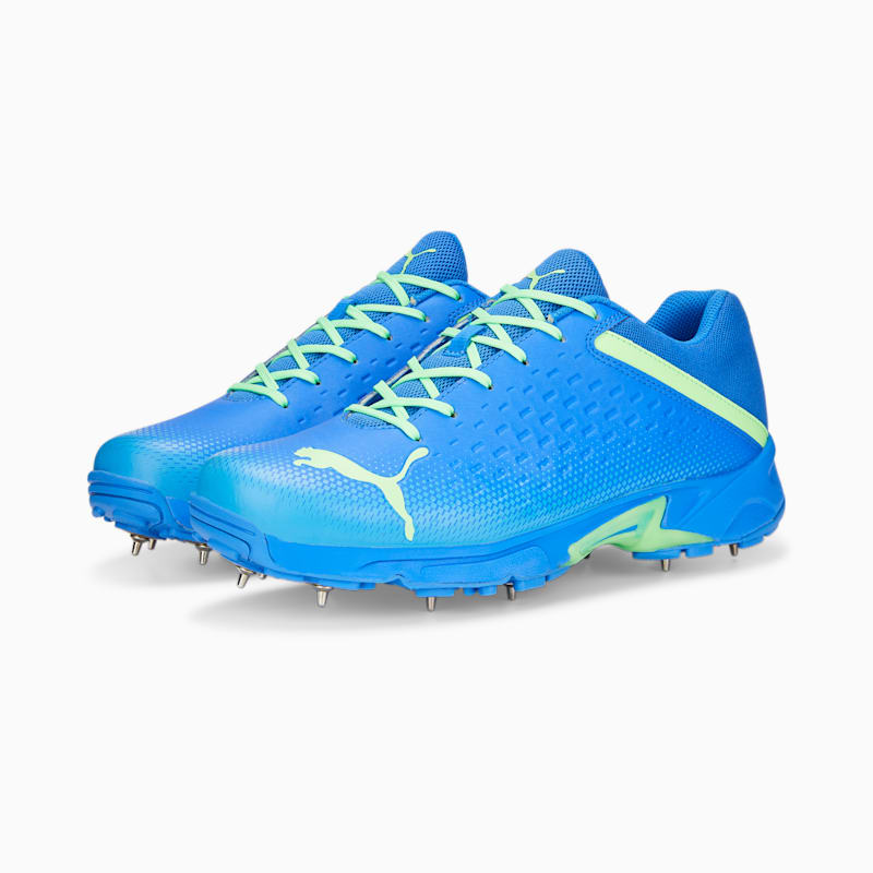 Spike 22.2 Men's Cricket Shoes, Bluemazing-Elektro Green-Ocean Dive
