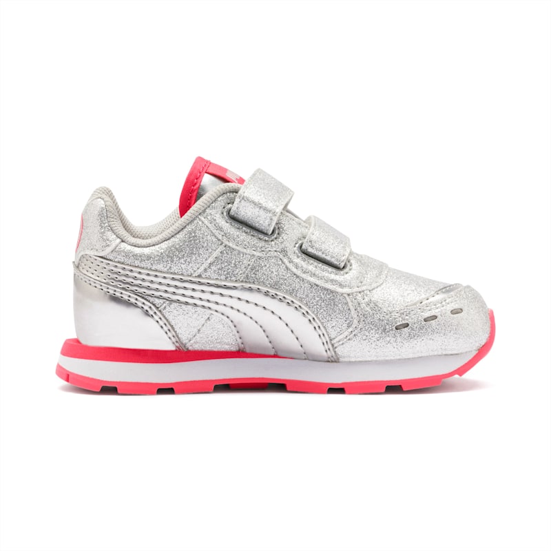 Vista Glitz Toddler Shoes, Puma Silver-Calypso Coral-Puma White