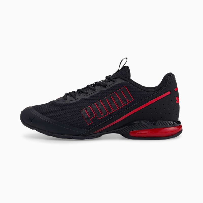 Cell Divide Men's Running Shoes, Puma Black-High Risk Red