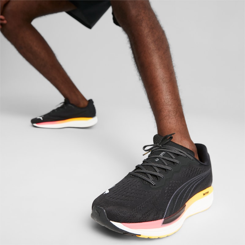Magnify NITRO Surge Running Shoes Men, Puma Black-Sunset Glow