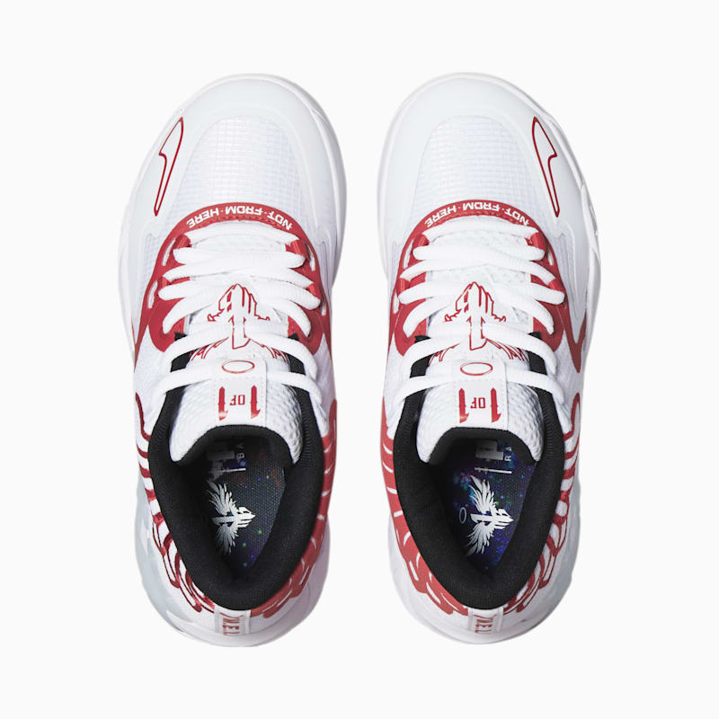 MB.01 Team Colors Lo JR, PUMA White-High Risk Red