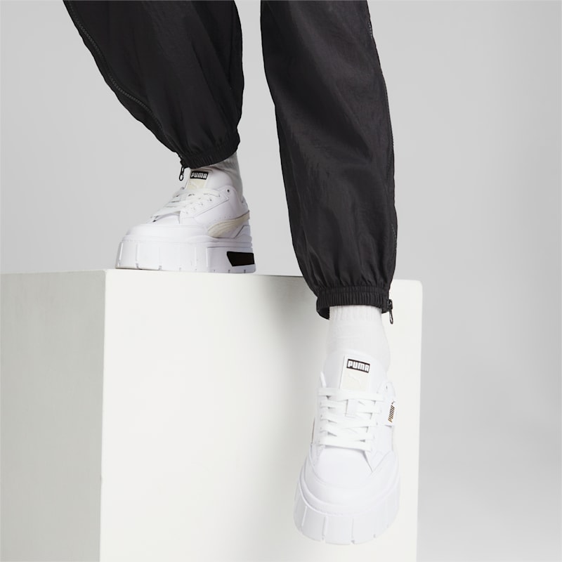 Mayze Stack Sneakers Women, Puma White-Vaporous Gray