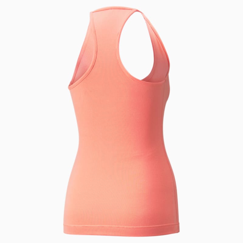 Exhale Ribbed Women's Training Tank Top, Peach Pink