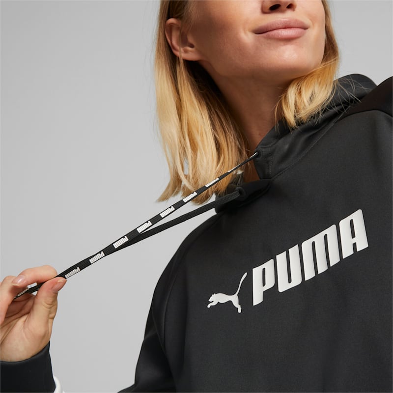 Fit POWERFLEECE Training Sweatshirt Women, Puma Black