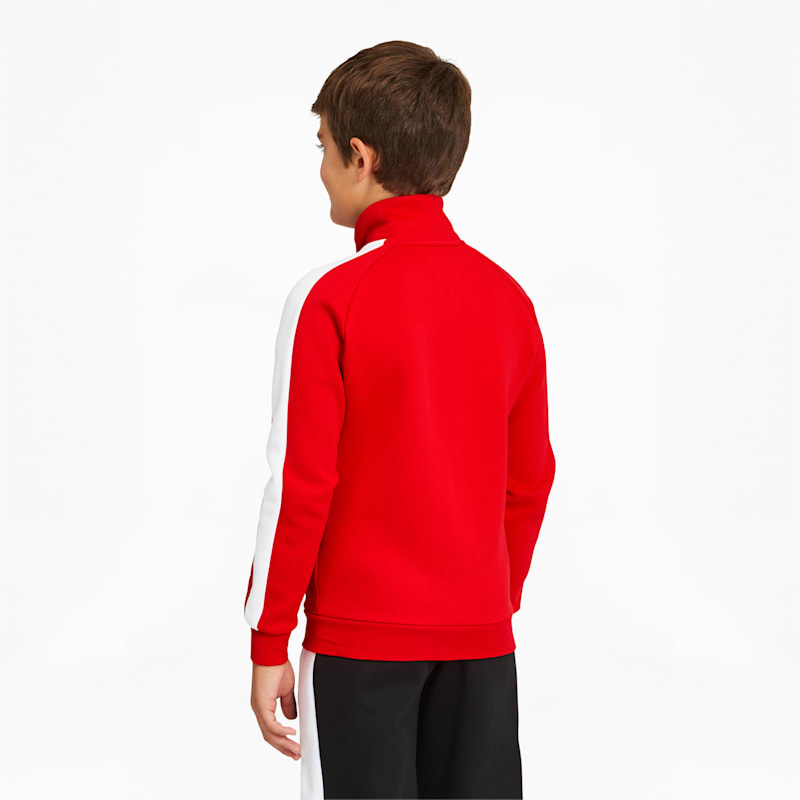 Iconic T7 Boys' Track Jacket, High Risk Red